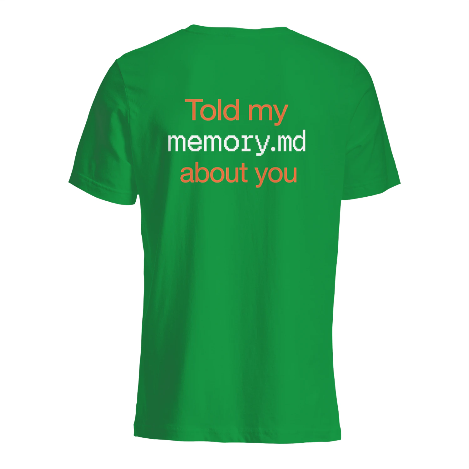 Told my memory.md about you" Funny Programmer T-Shirt – Sarcastic Developer & Coding Romance Graphic Tee