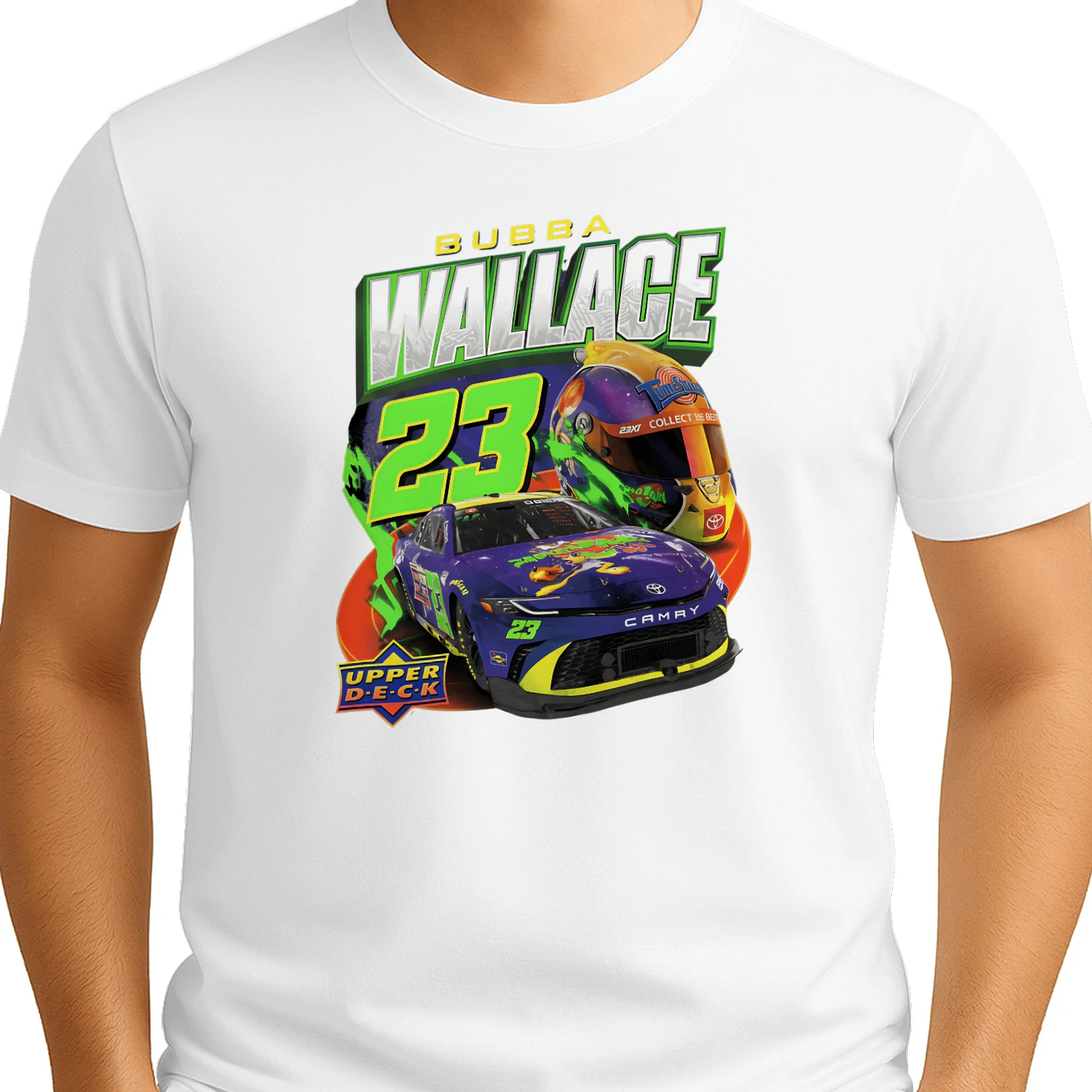 BUBBA WALLACE 23 UPPER DECK" Vintage Racing T-Shirt – Retro 90s Style NASCAR Driver Graphic Tee