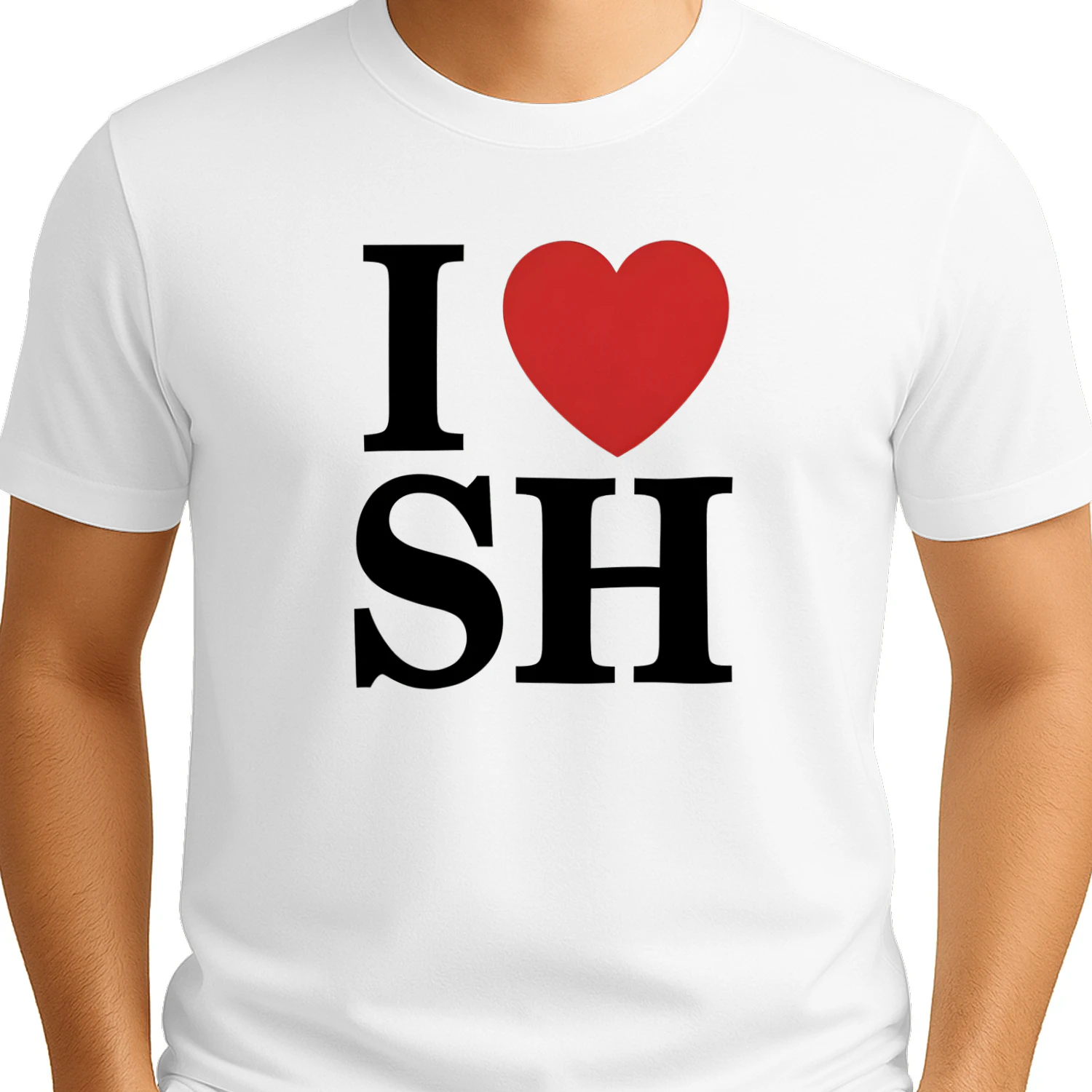 I Love SH T-Shirt | I  Shanghai White Tee | City Pride Graphic Shirt