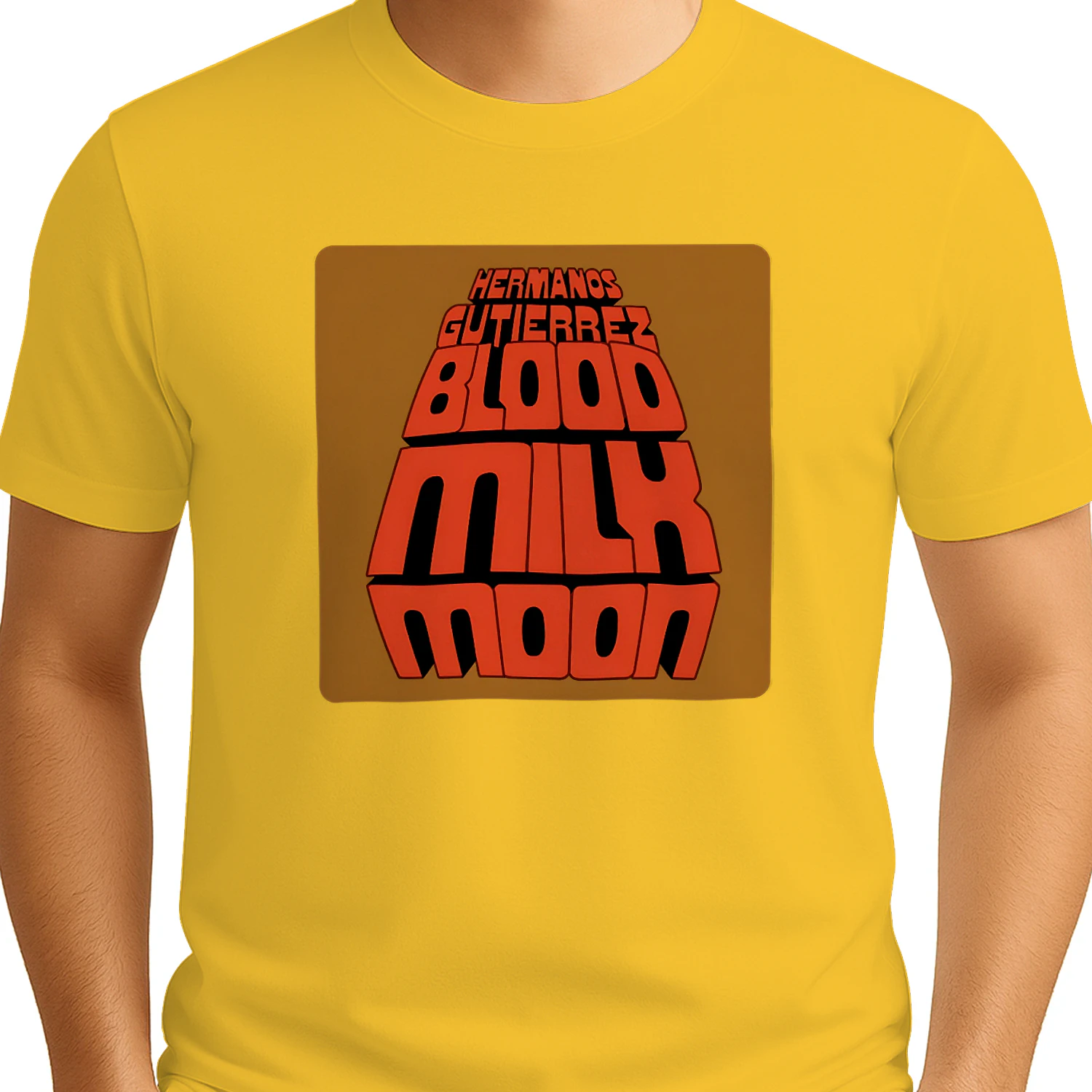 Project Hail Mary Hermanos Gutierrez Blood Milk Moon T-Shirt - Ryan Gosling Yellow Sci-Fi Movie Tee