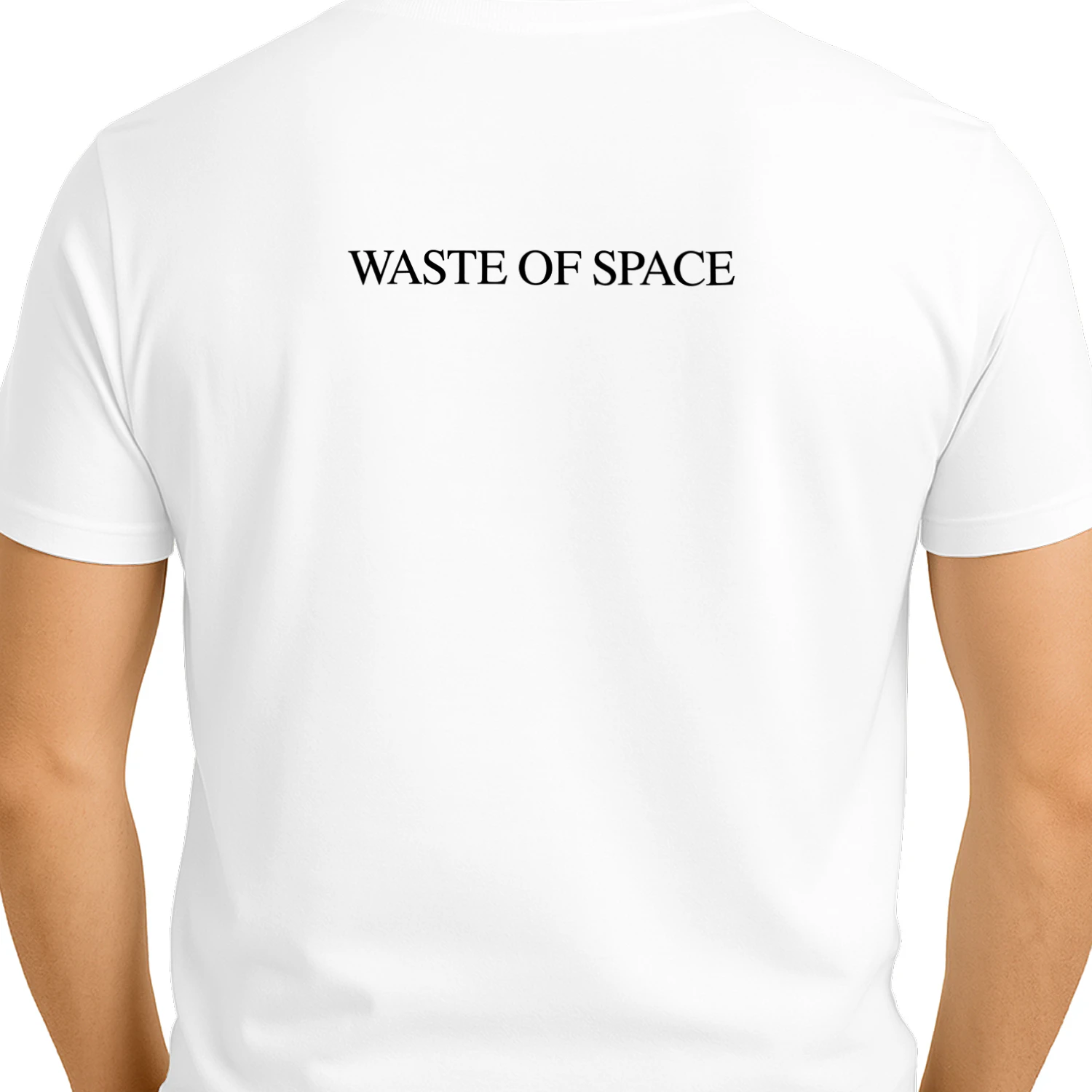 I DESERVE NOTHING / WASTE OF SPACE" Funny Self-Deprecating T-Shirt – Sarcastic Nihilist Humor Double-Sided Graphic Tee