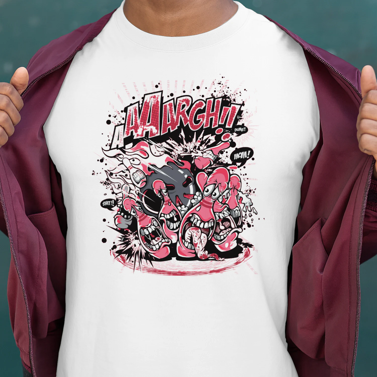 Alright! Funny Crazy Cartoon Monster T-Shirt