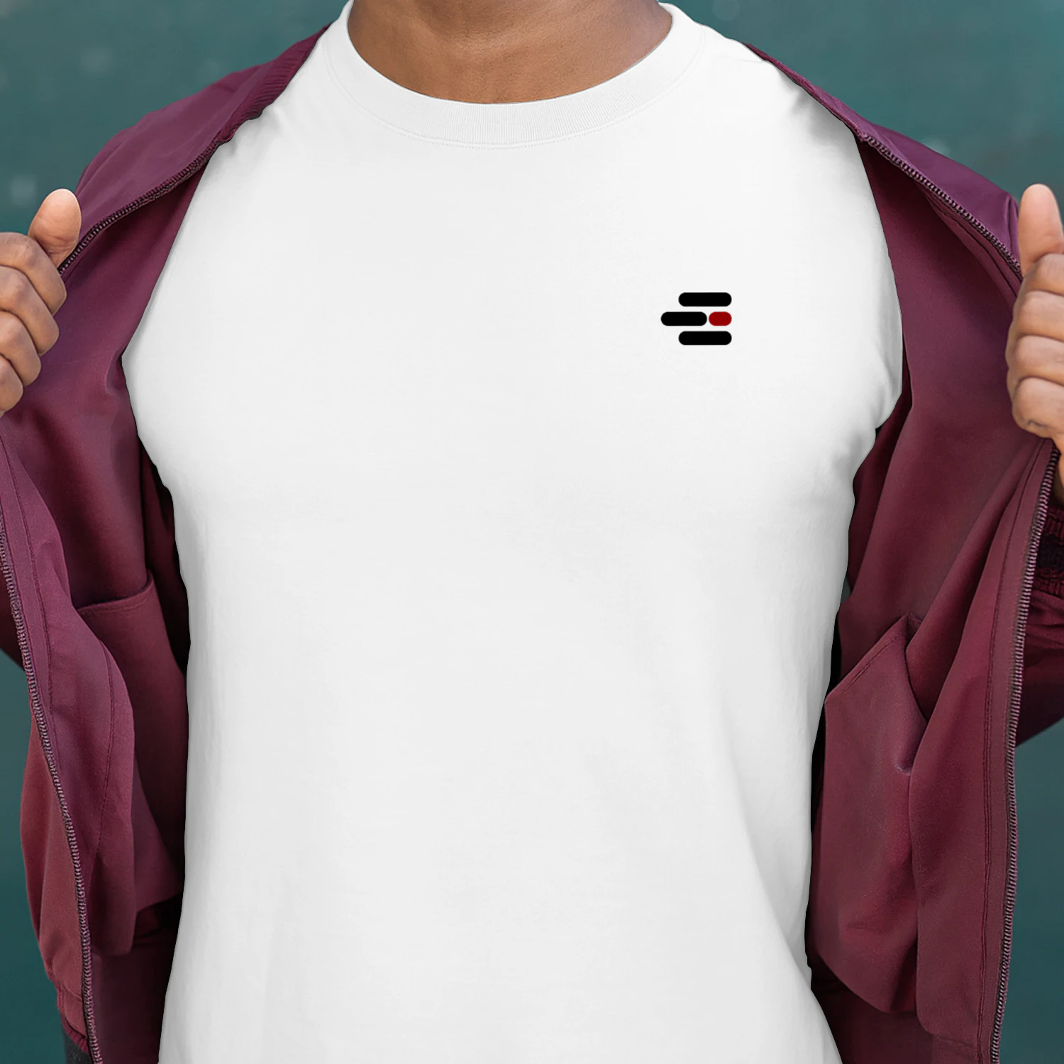 Minimalist Red & Black Signature Graphic