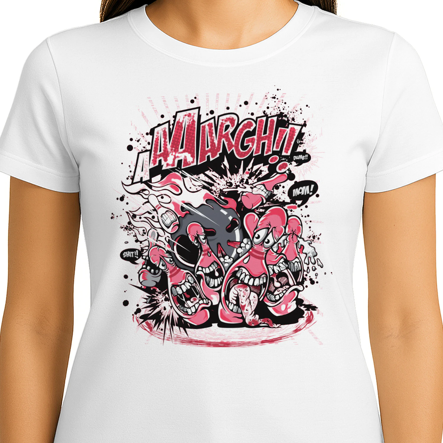 Alright! Funny Crazy Cartoon Monster T-Shirt