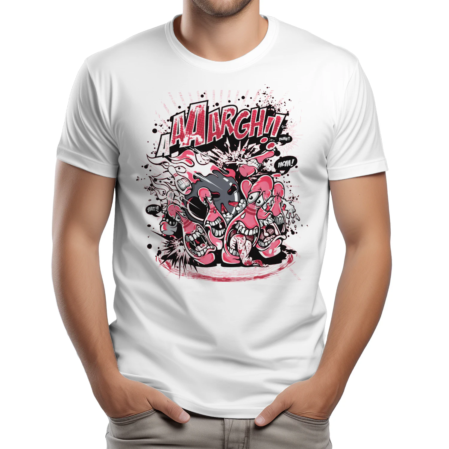 Alright! Funny Crazy Cartoon Monster T-Shirt