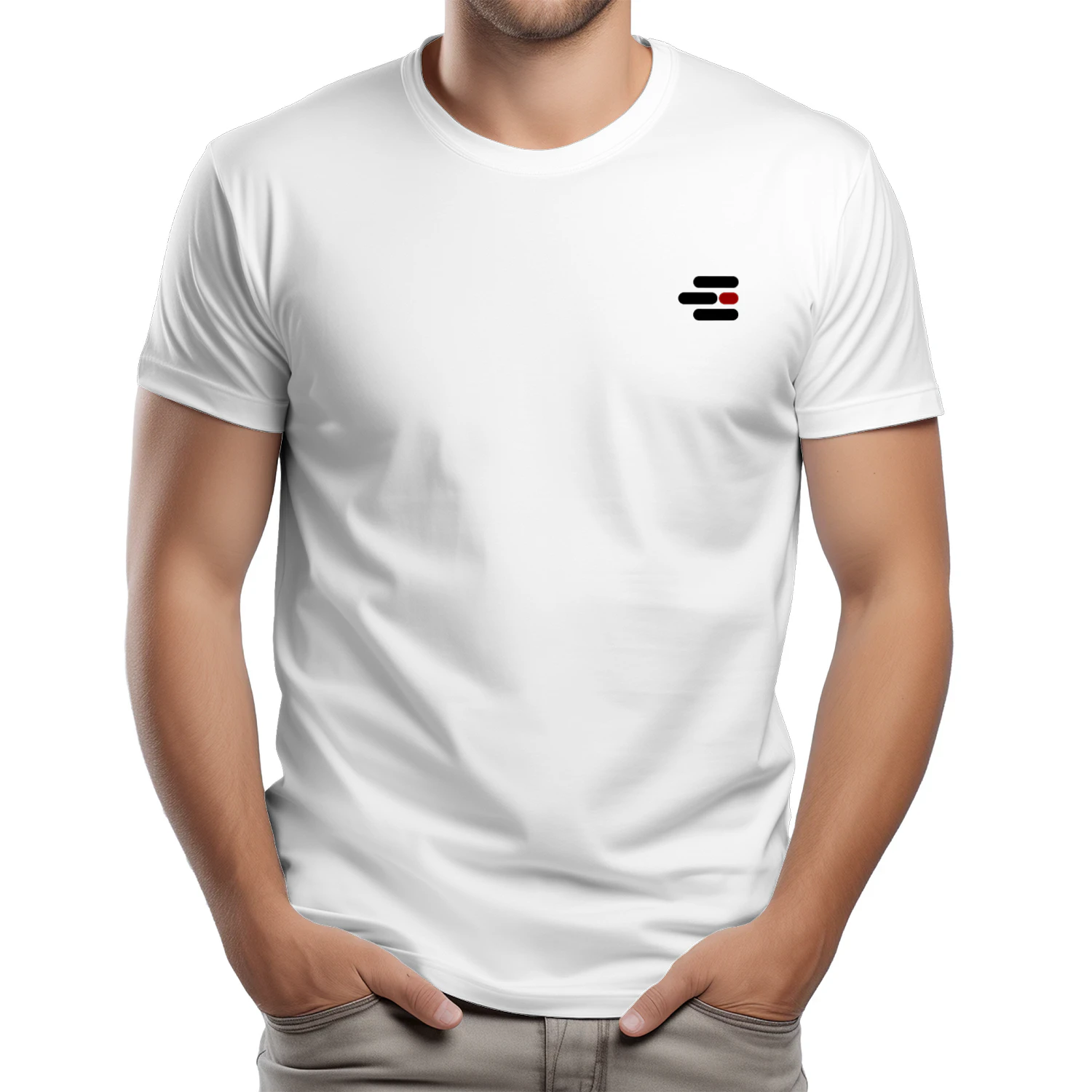 Minimalist Red & Black Signature Graphic
