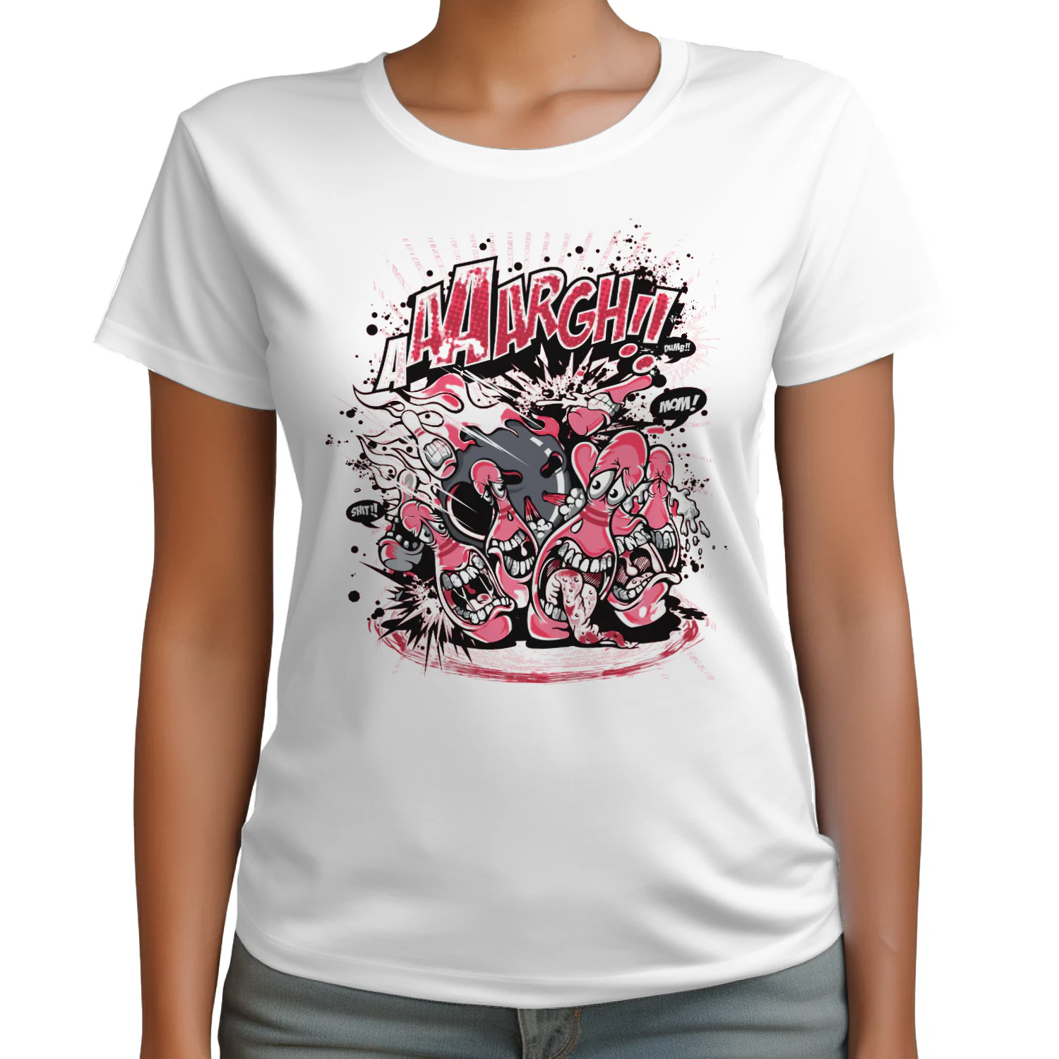 Alright! Funny Crazy Cartoon Monster T-Shirt