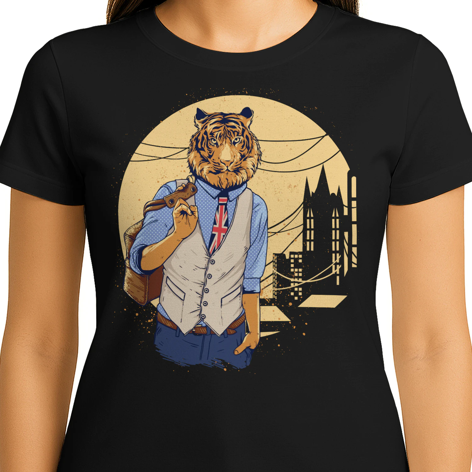 London Tiger Vintage Style Graphic Design