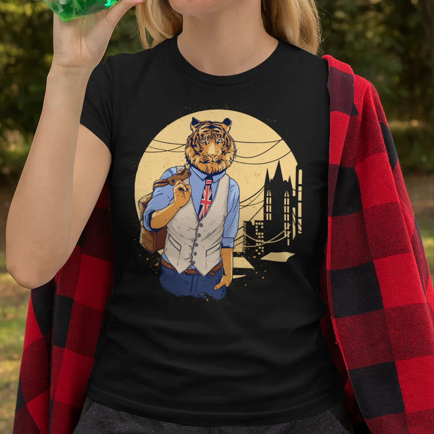 London Tiger Vintage Style Graphic Design