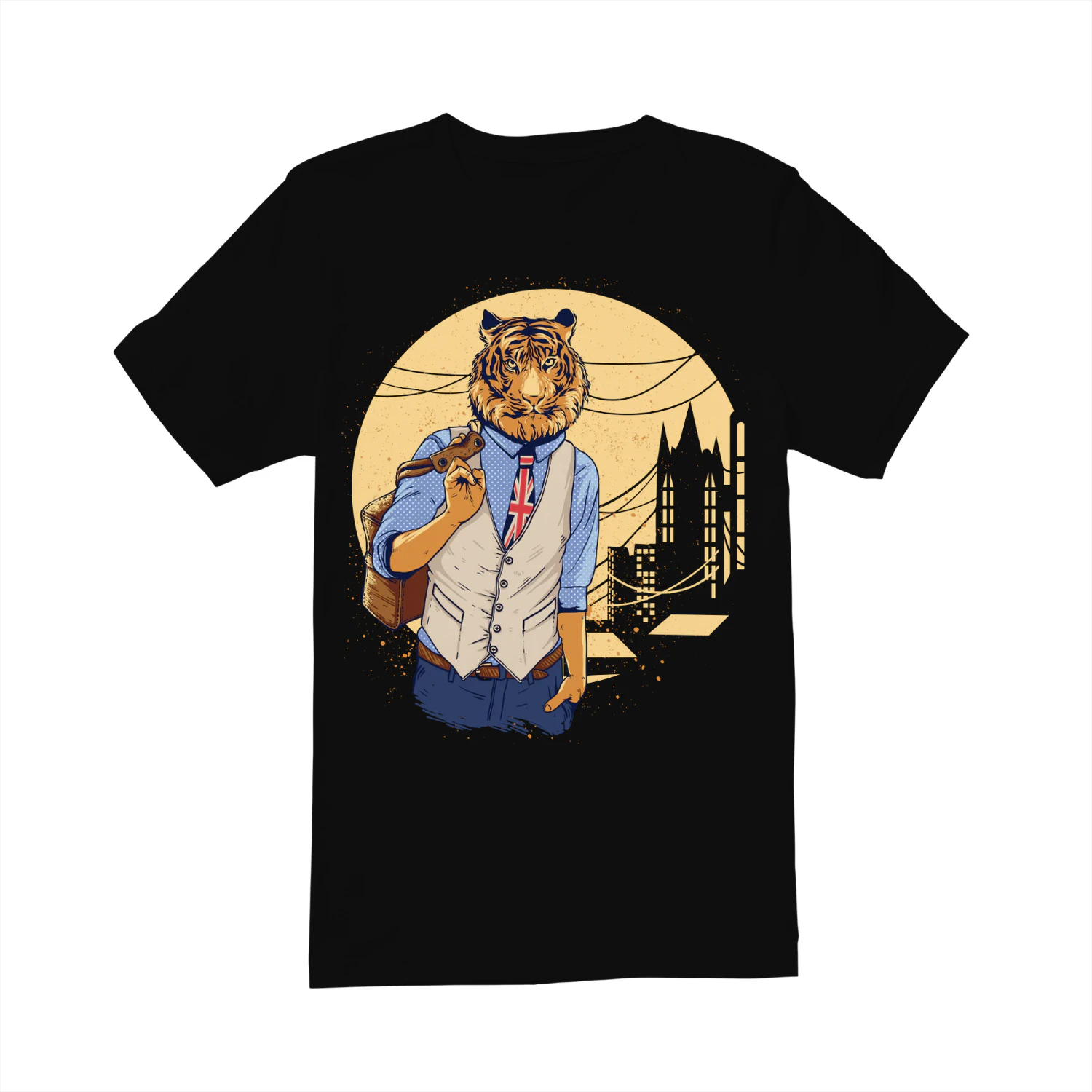 London Tiger Vintage Style Graphic Design