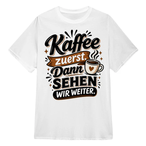 Kaffee zuerst. Dann SEHEN WIR WEITER.