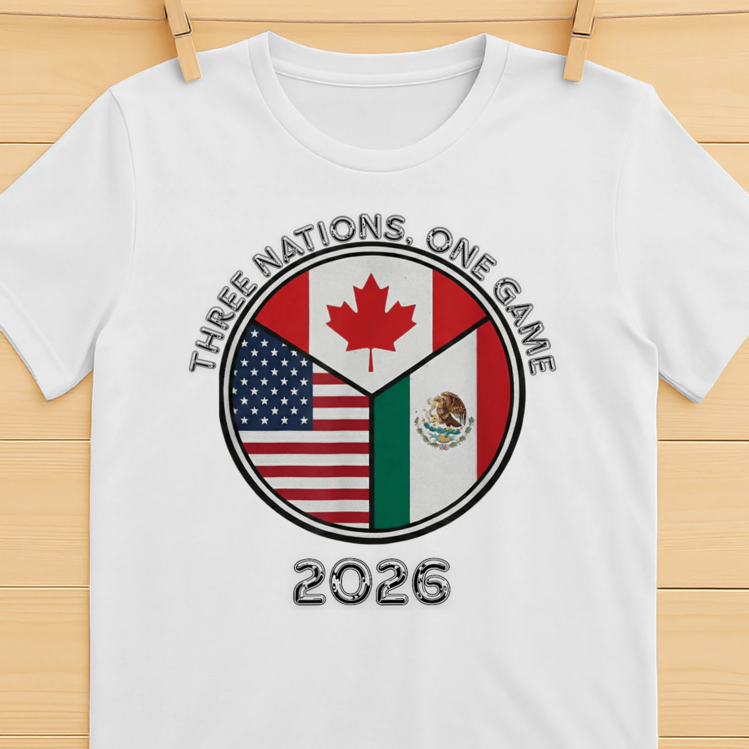Three Nations One Game 2026 Soccer Classic Unisex T-shirt