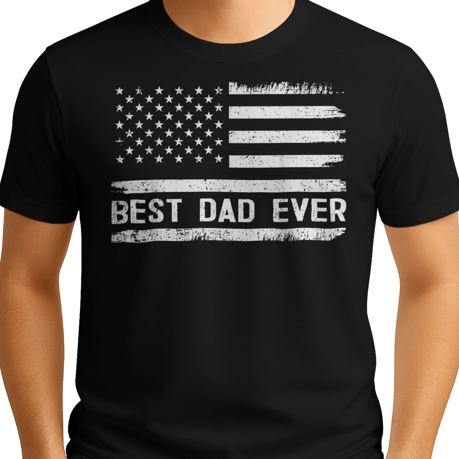 Best Dad Ever with US American Flag Gifts Fathers Day Dad Classic Unisex T-shirt