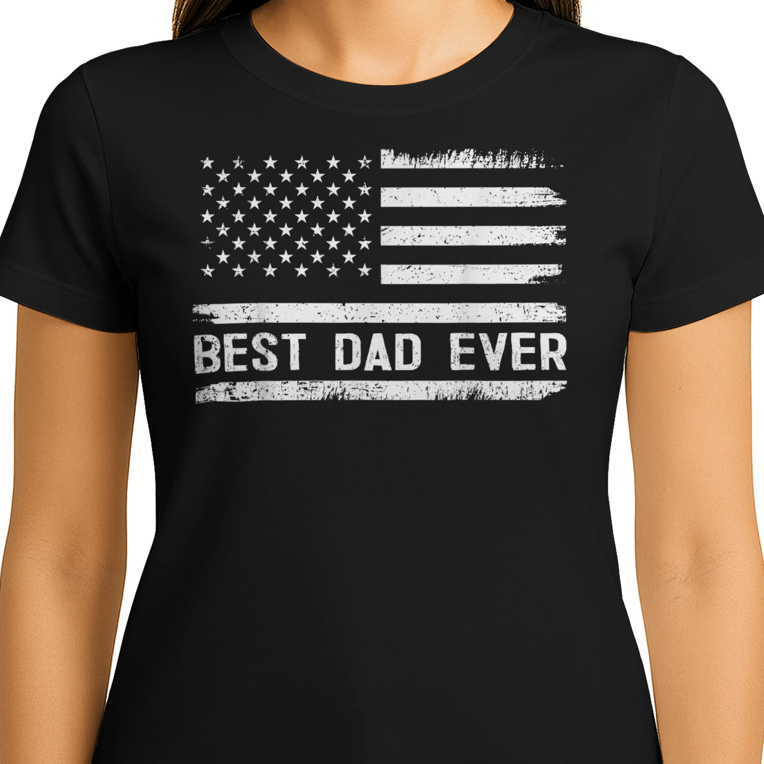 Best Dad Ever with US American Flag Gifts Fathers Day Dad Classic Unisex T-shirt