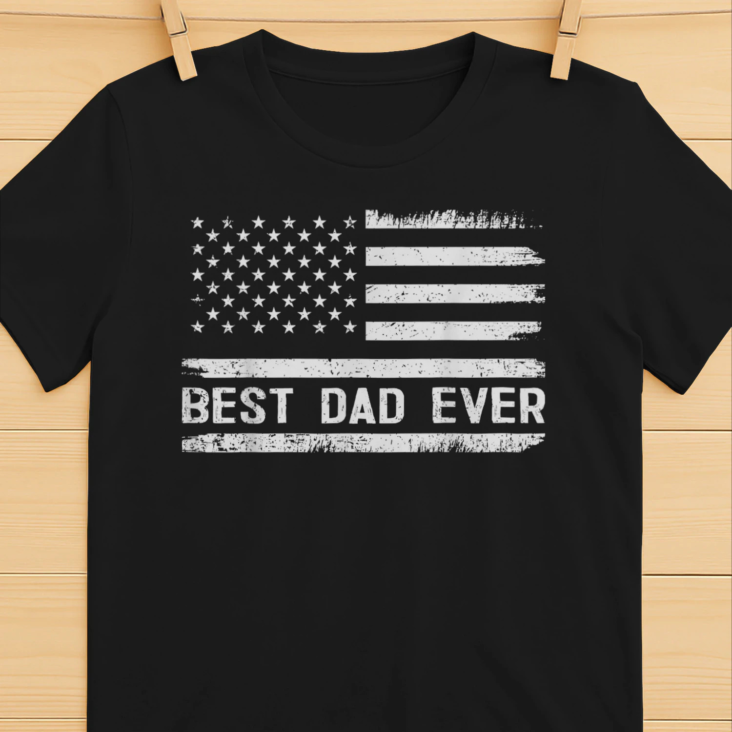 Best Dad Ever with US American Flag Gifts Fathers Day Dad Classic Unisex T-shirt