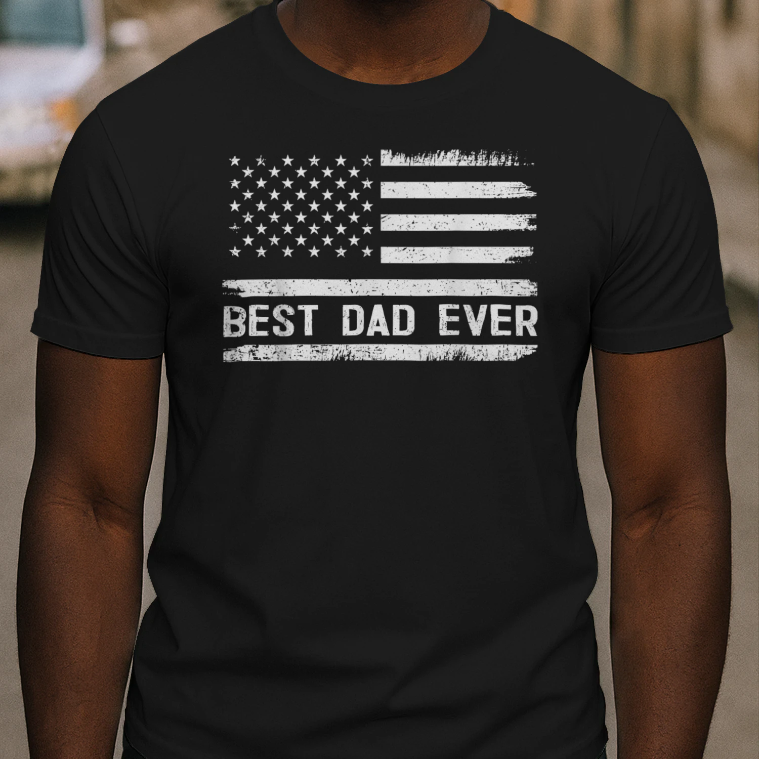 Best Dad Ever with US American Flag Gifts Fathers Day Dad Classic Unisex T-shirt