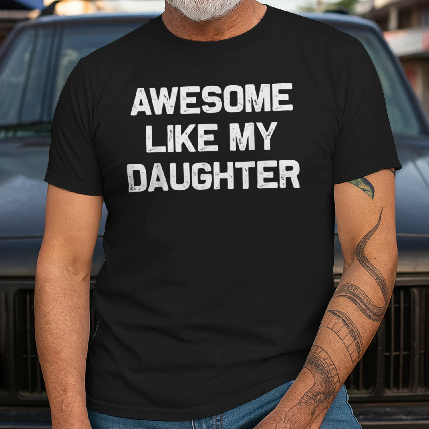 Awesome Like My Daughter Funny Fathers Day Dad Classic Unisex T-shirt