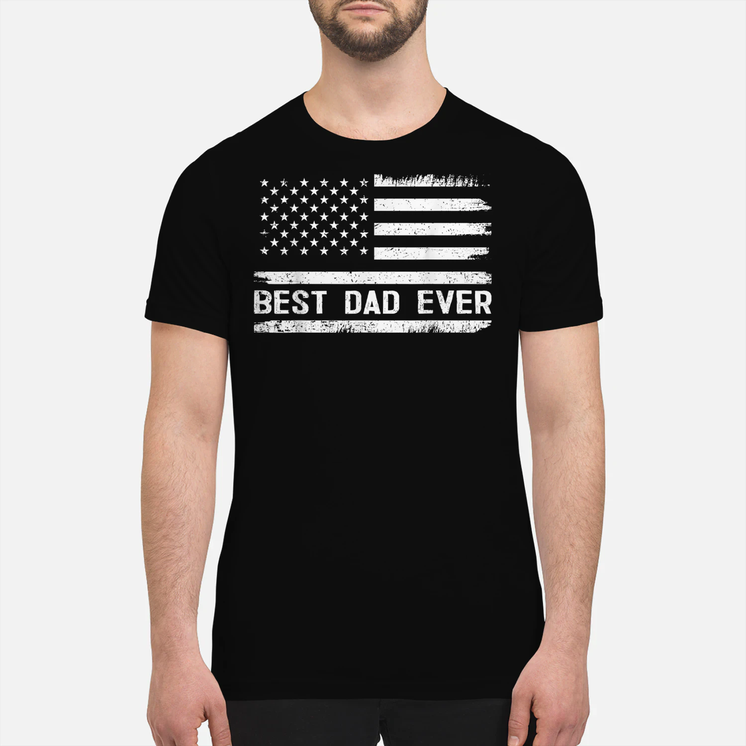 Best Dad Ever with US American Flag Gifts Fathers Day Dad Classic Unisex T-shirt