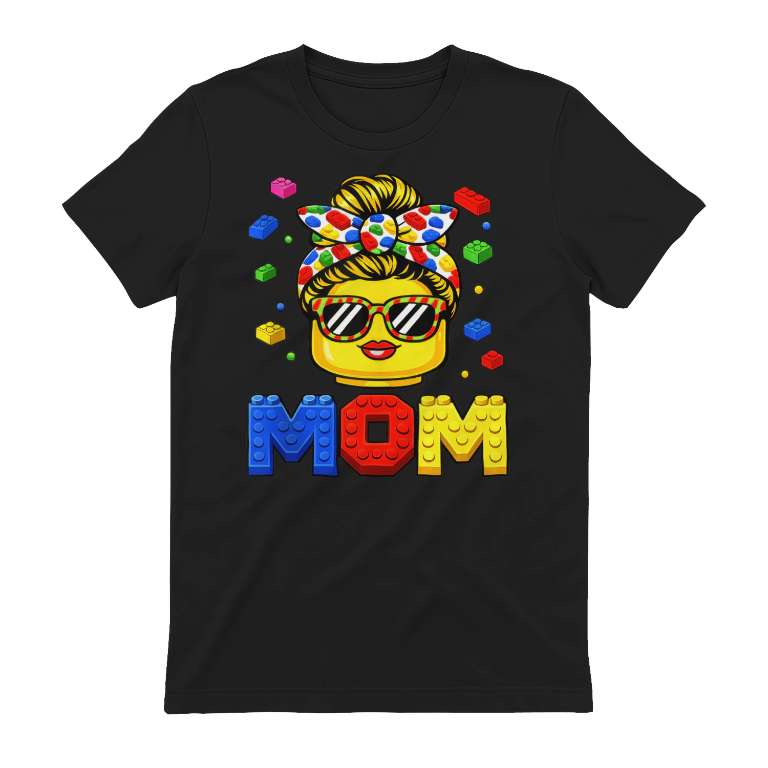 Family Mom Master Builder Building Bricks Blocks Mothers Day T shirt