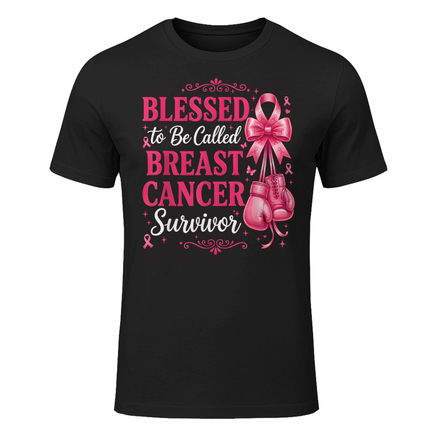 Blessed to Be Called Breast Cancer Survivor Pink Ribbon T-Shirt