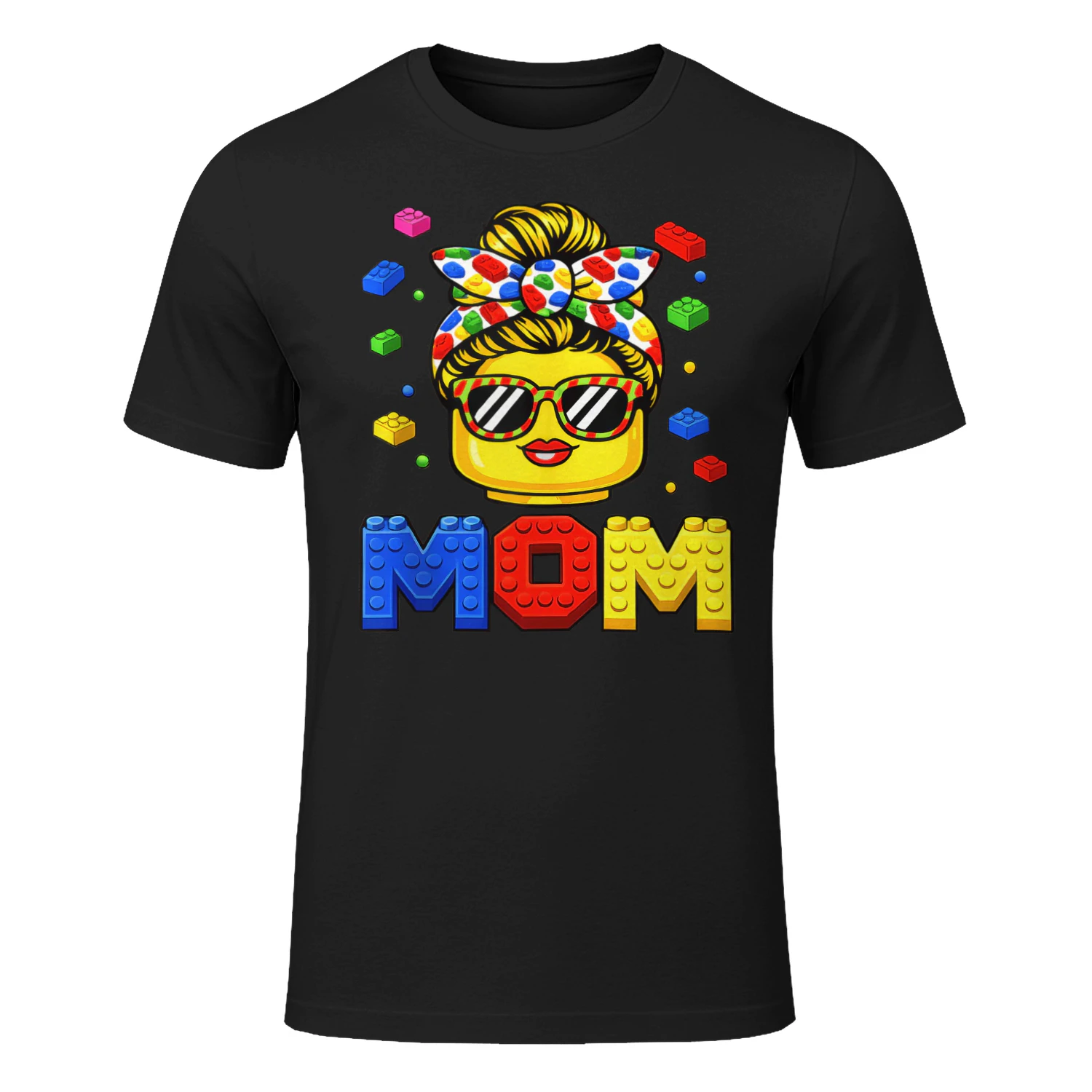 Family Mom Master Builder Building Bricks Blocks Mothers Day T shirt