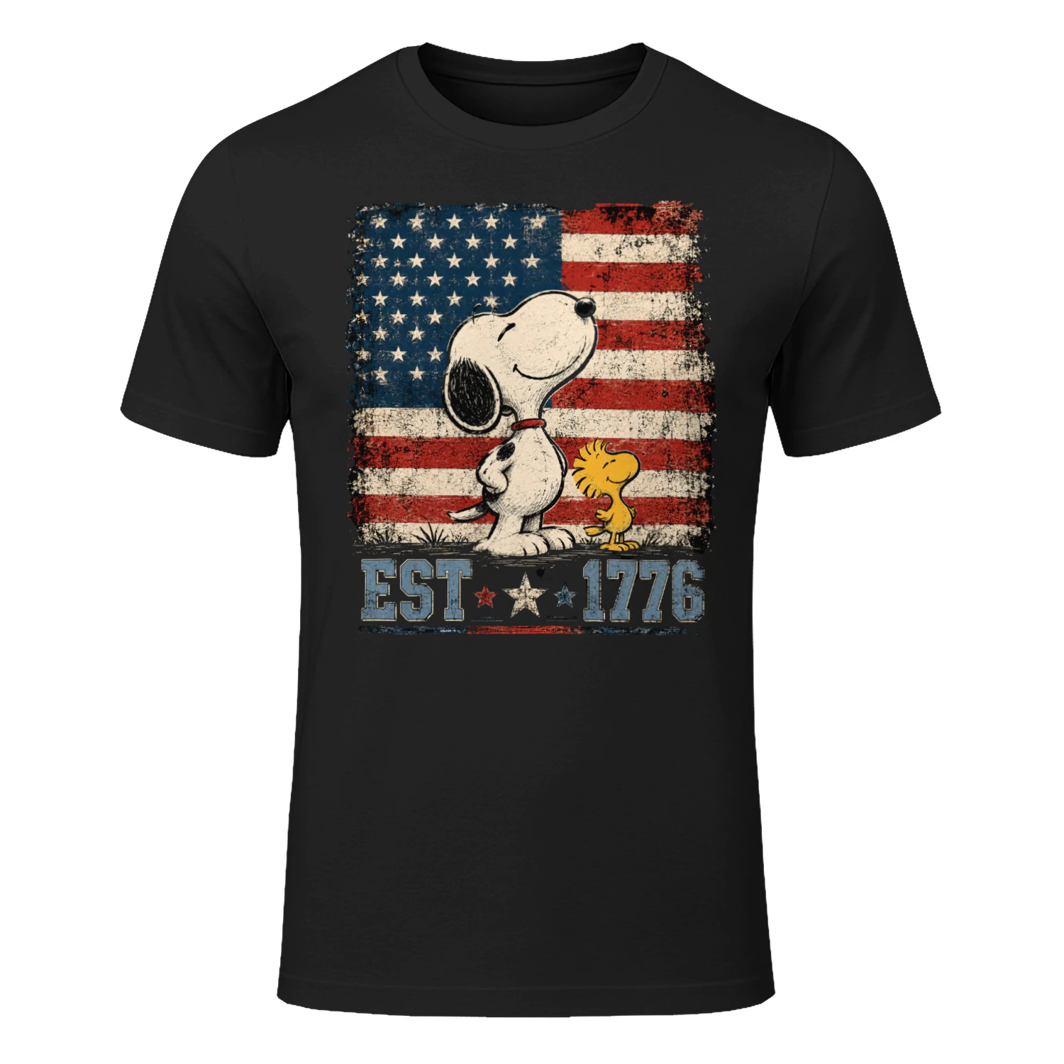 Retro Snoopy 4th of July Dog , American Flag Shirt