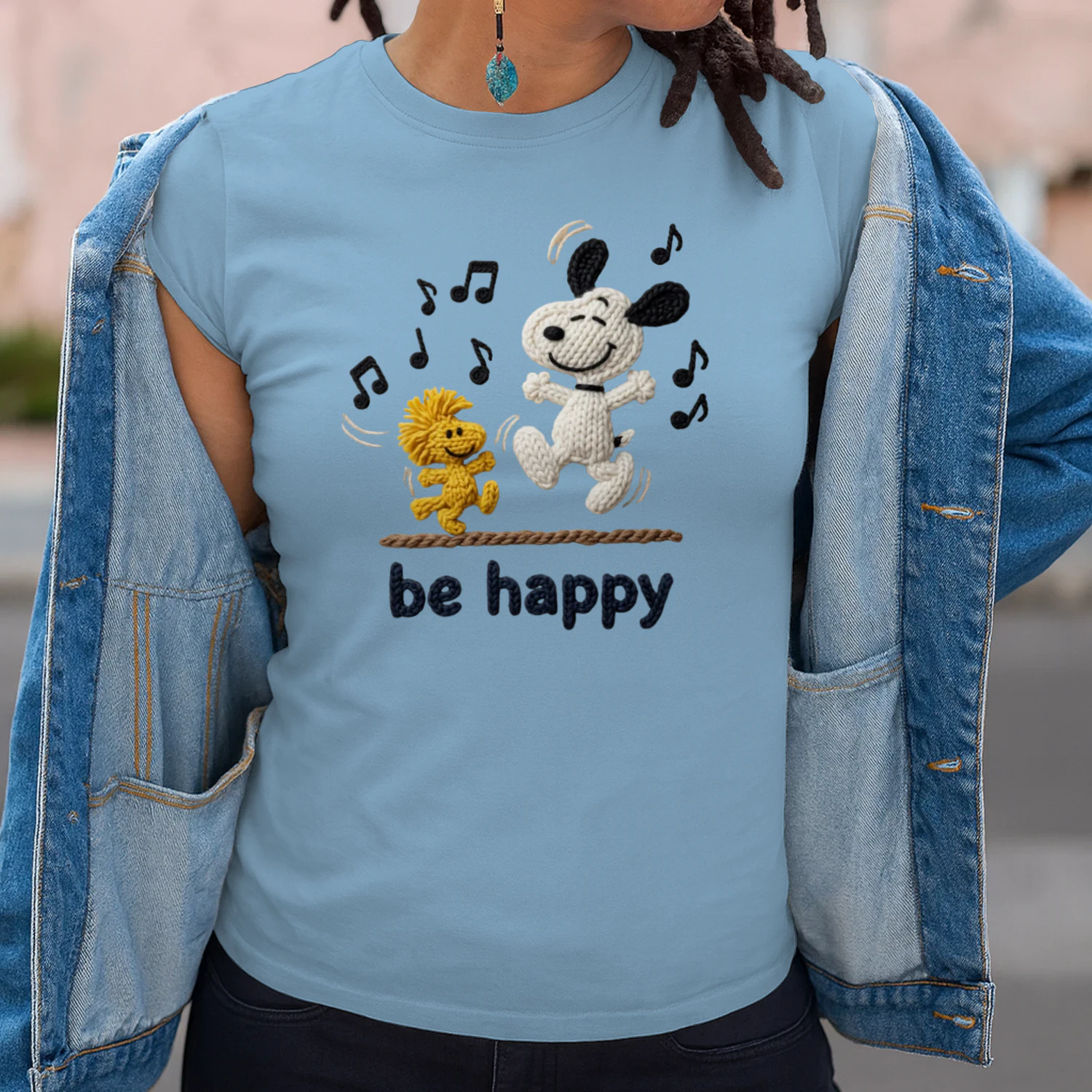 Cartoon Dog and Bird Be Happy