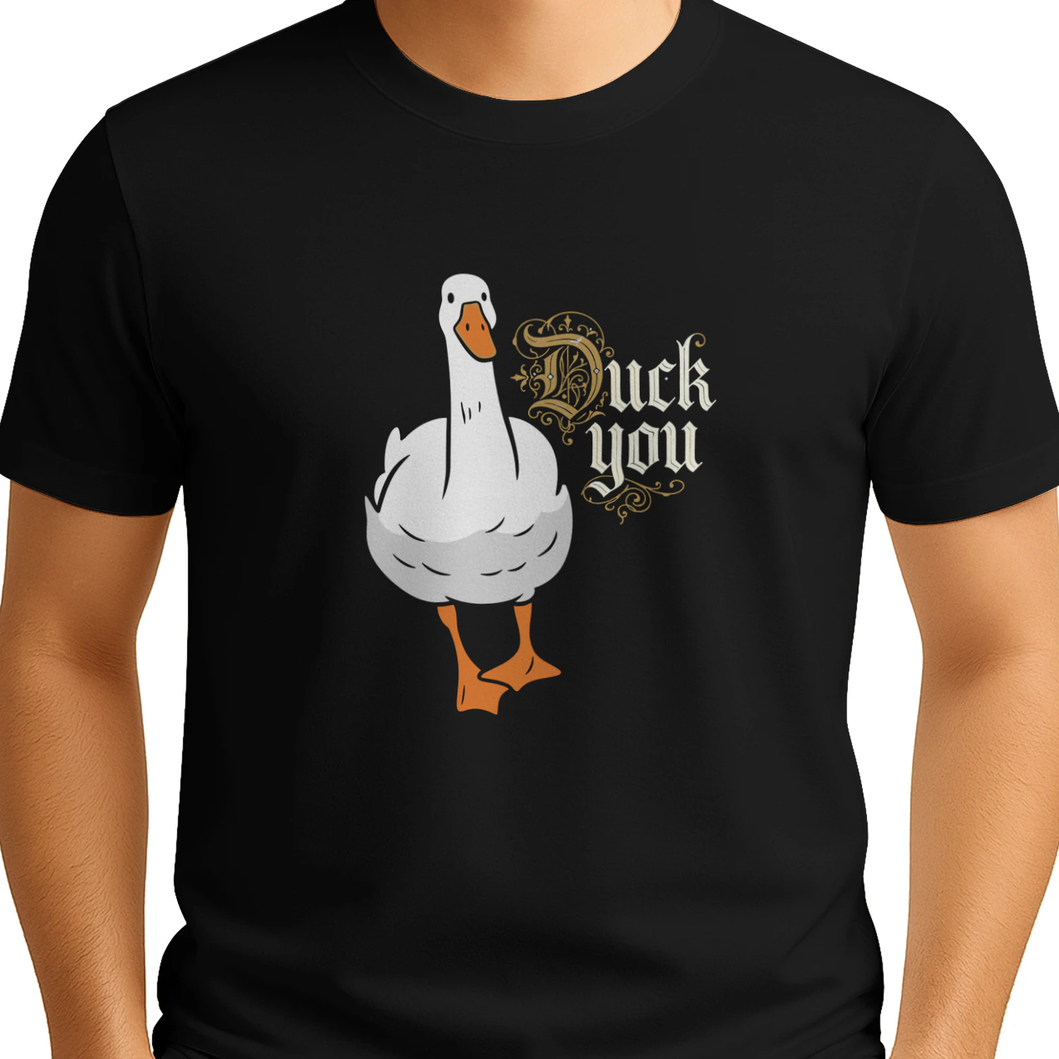  Duck You Funny Goose Vintage Graphic T-Shirt | Funny Animal Pun Tee