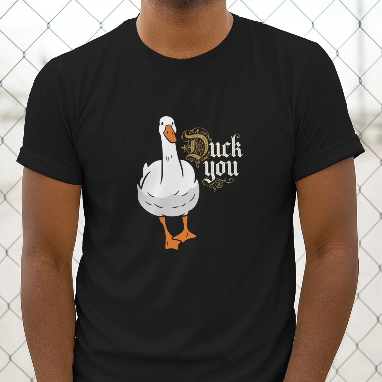  Duck You Funny Goose Vintage Graphic T-Shirt | Funny Animal Pun Tee