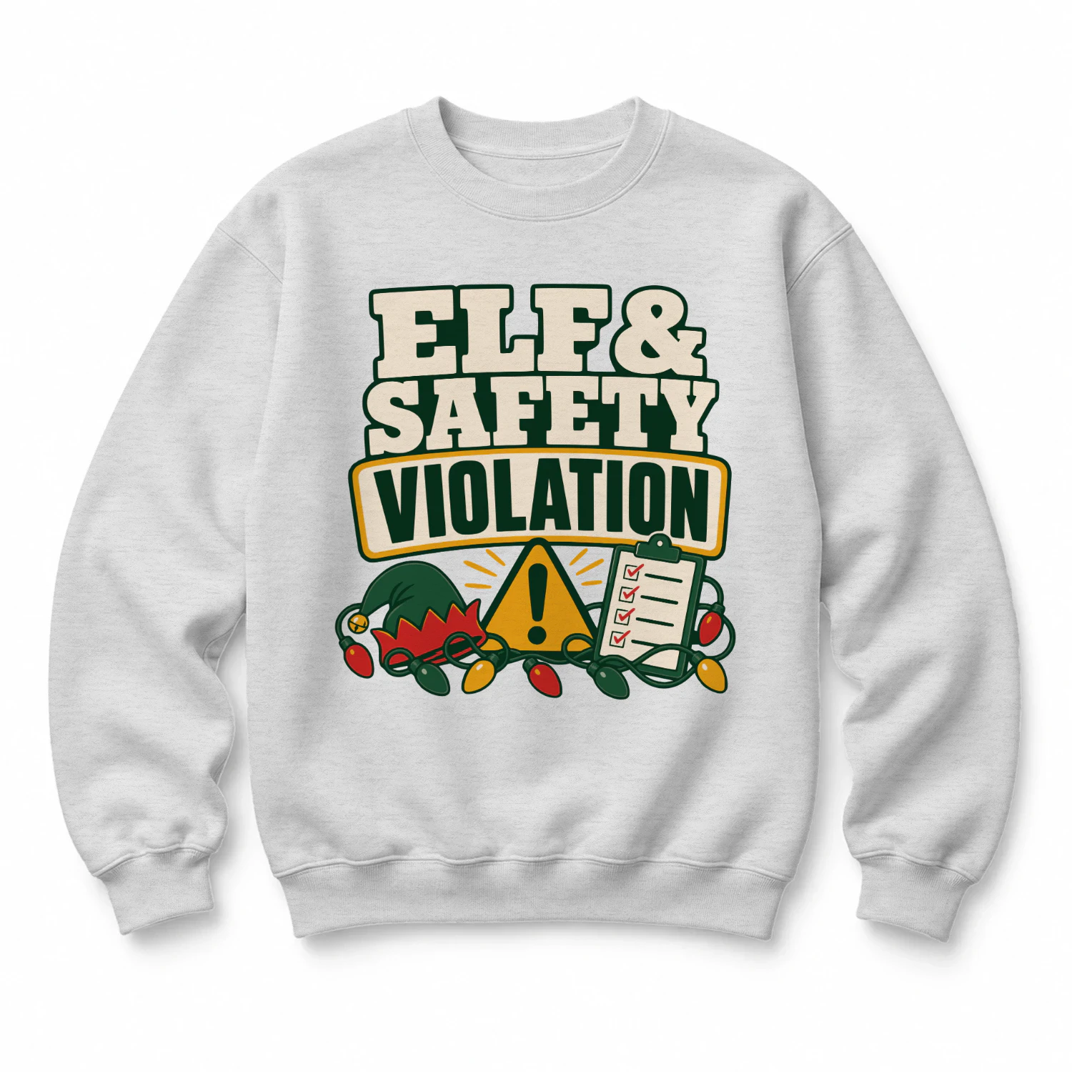 Elf and Safety Violation Christmas Sweater
