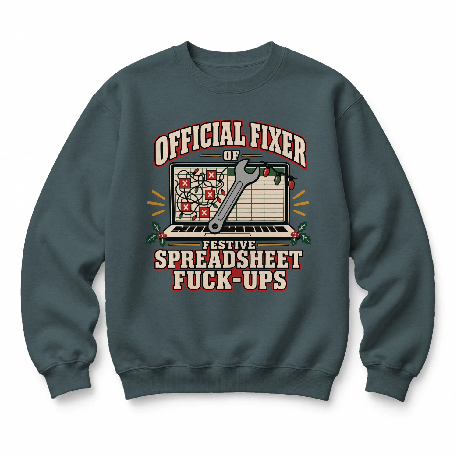 Festive Spreadsheet Fuck-Ups Christmas Sweater