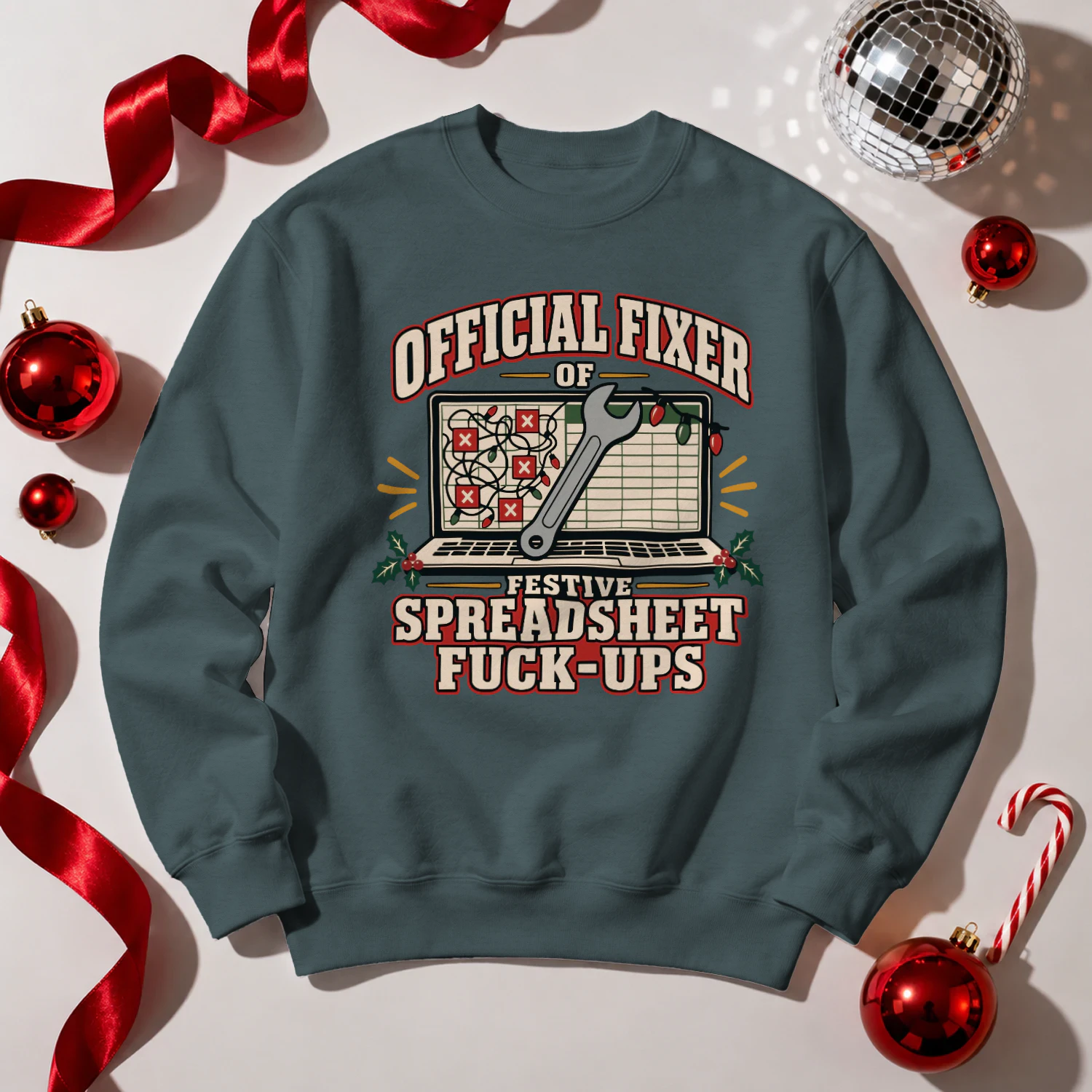 Festive Spreadsheet Fuck-Ups Christmas Sweater