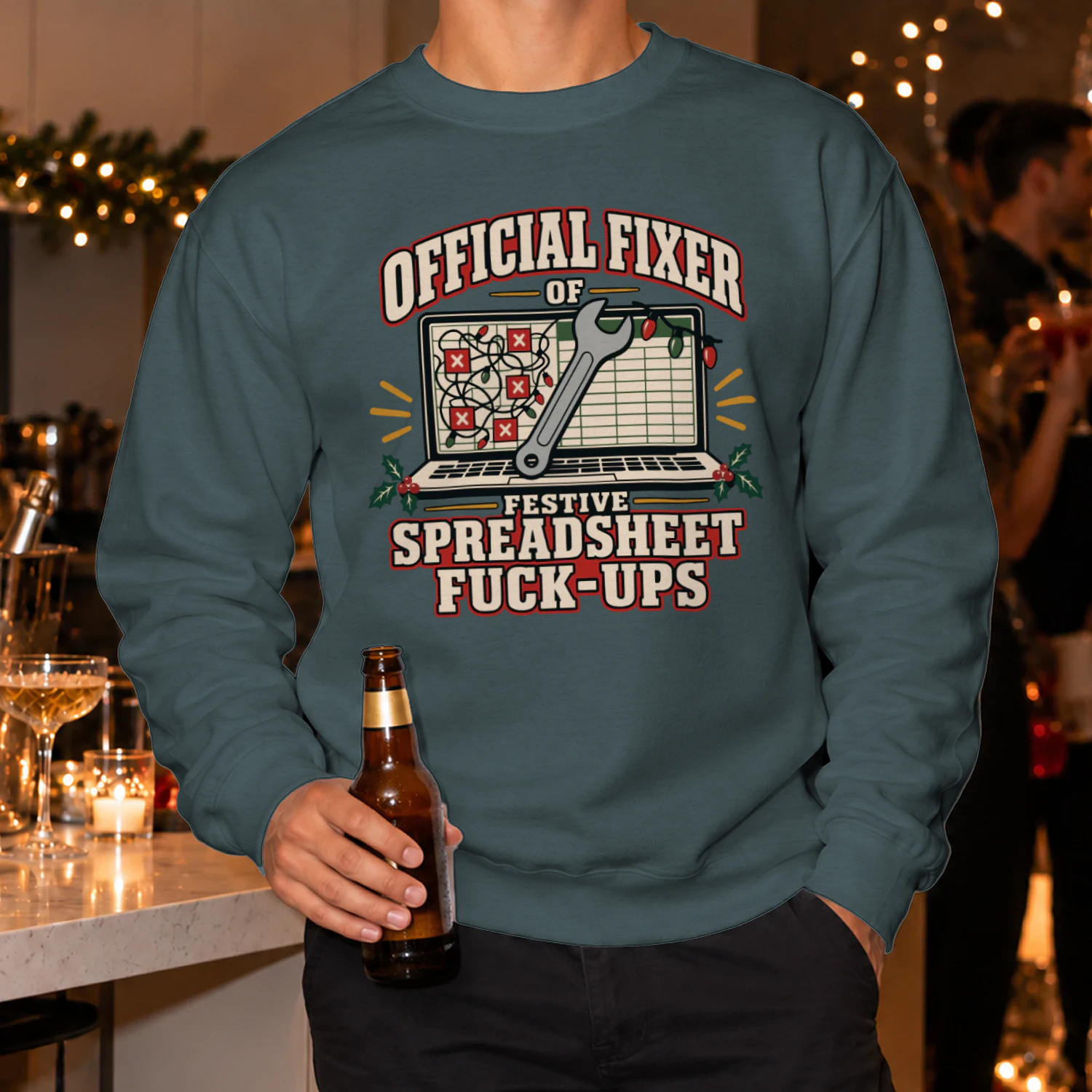 Festive Spreadsheet Fuck-Ups Christmas Sweater