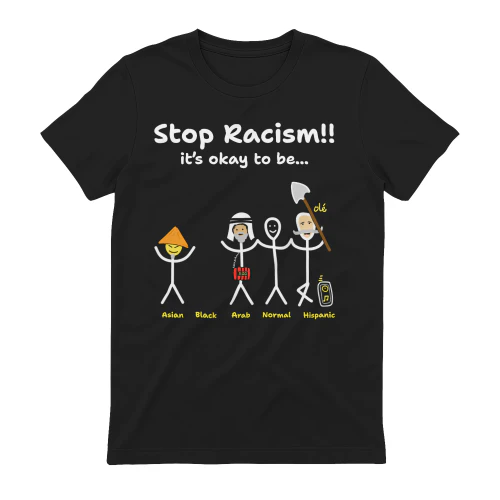 Stop Racism!! it's okay to be... hispanic, normal, arab, black, asian