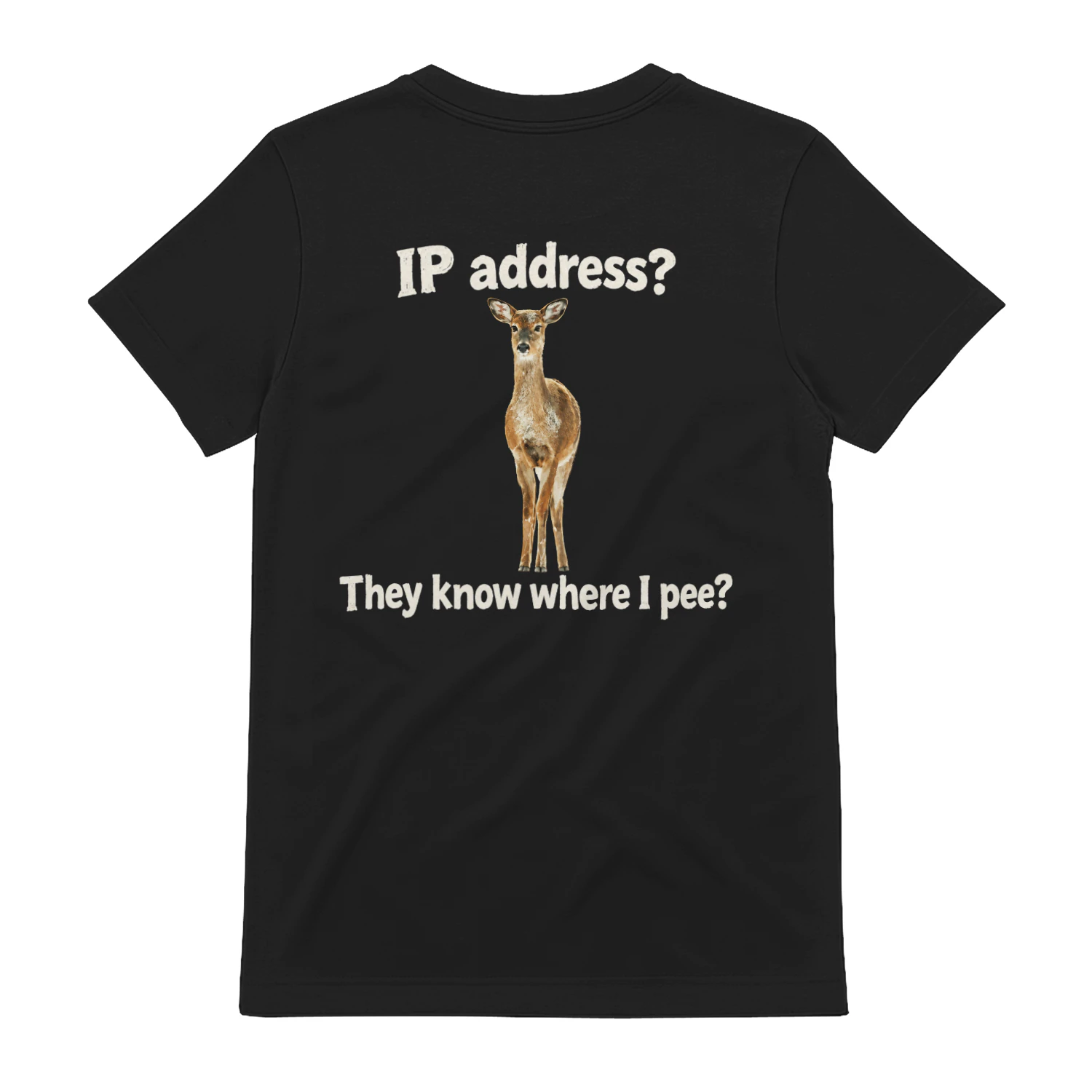 BACK PRINT -ip address? they know where i pee?- Classic Unisex T-shirt