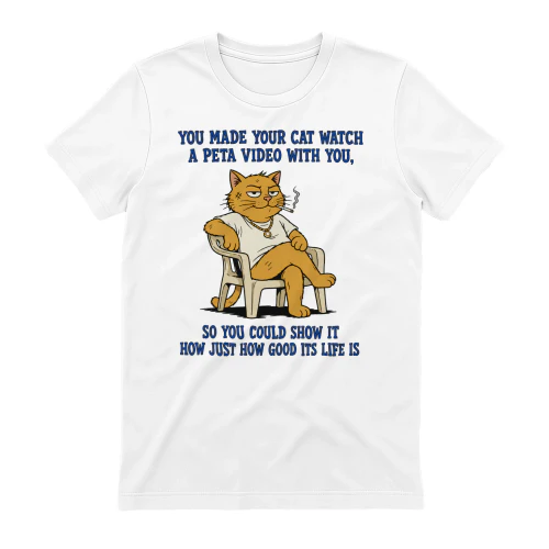 You made your cat watch a peta vedio