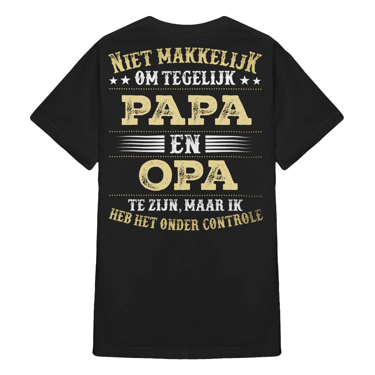 Niet makkelijk om tegelijk papa én opa te zijn, maar ik heb het onder controle.