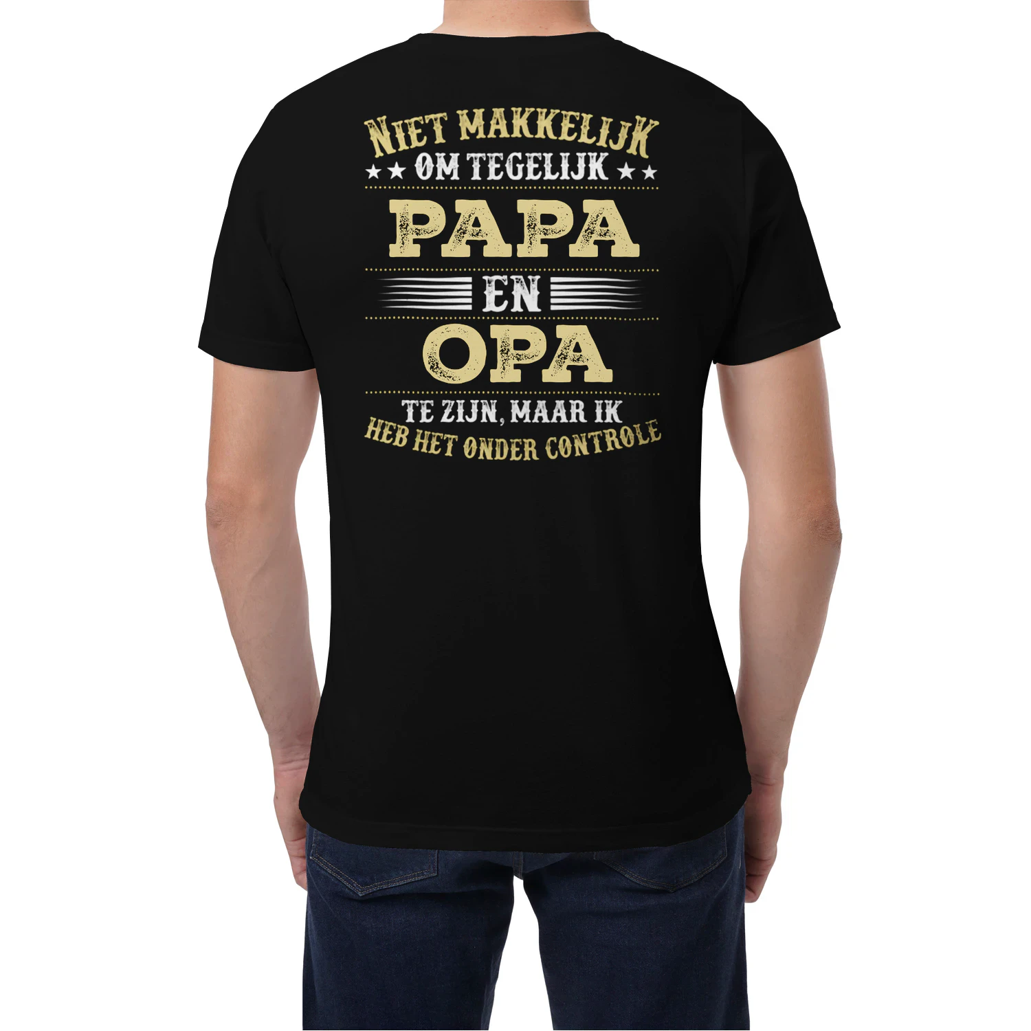 Niet makkelijk om tegelijk papa én opa te zijn, maar ik heb het onder controle.