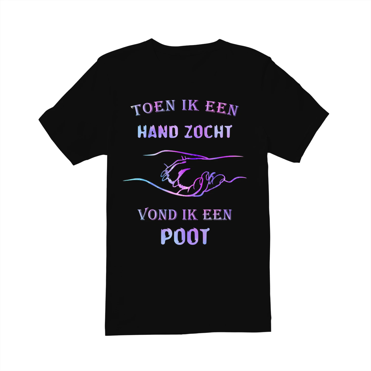 Toen ik een hand zocht, vond ik een poot.