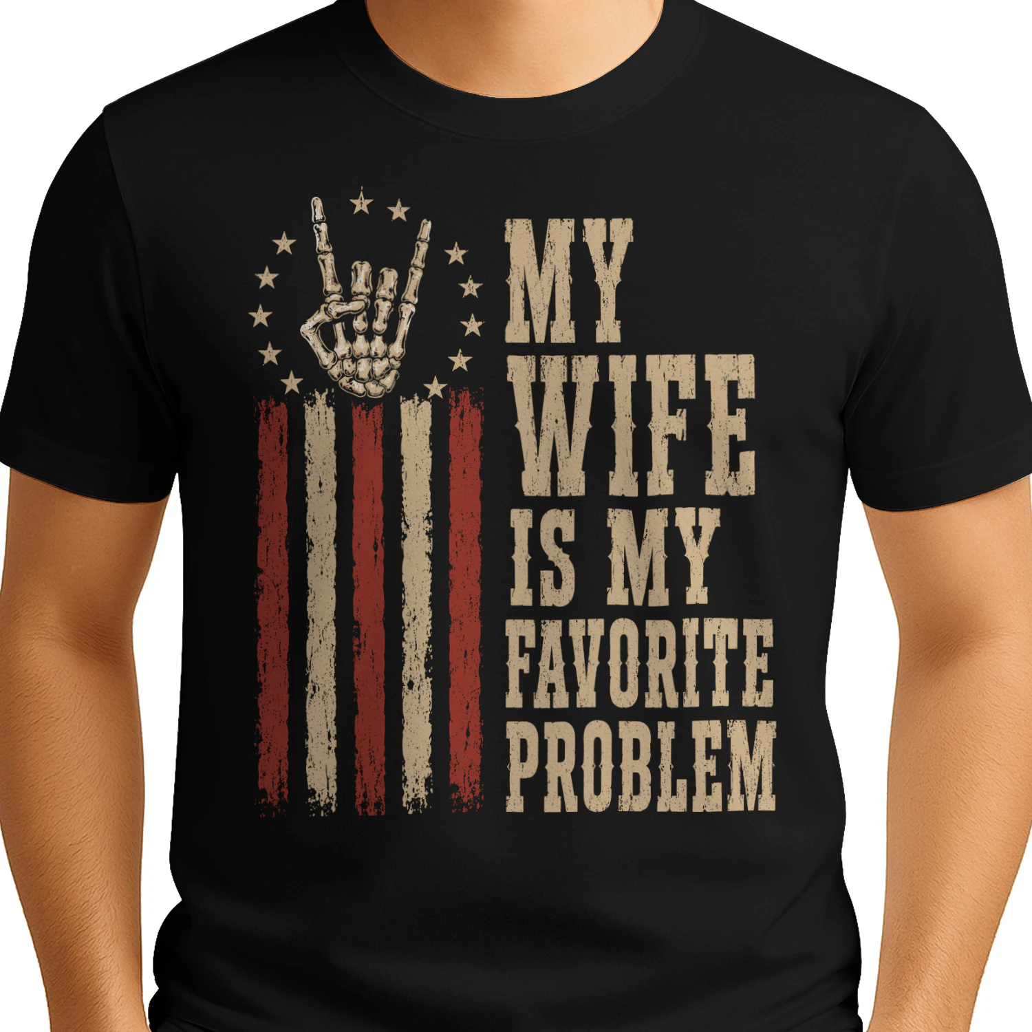 My Wife Is My Favorite Problem Funny Vintage T-Shirt