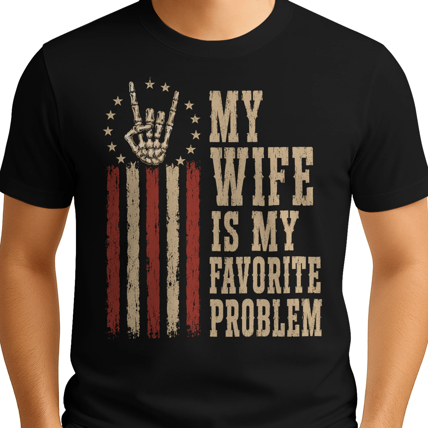 My Wife Is My Favorite Problem Funny Vintage T-Shirt
