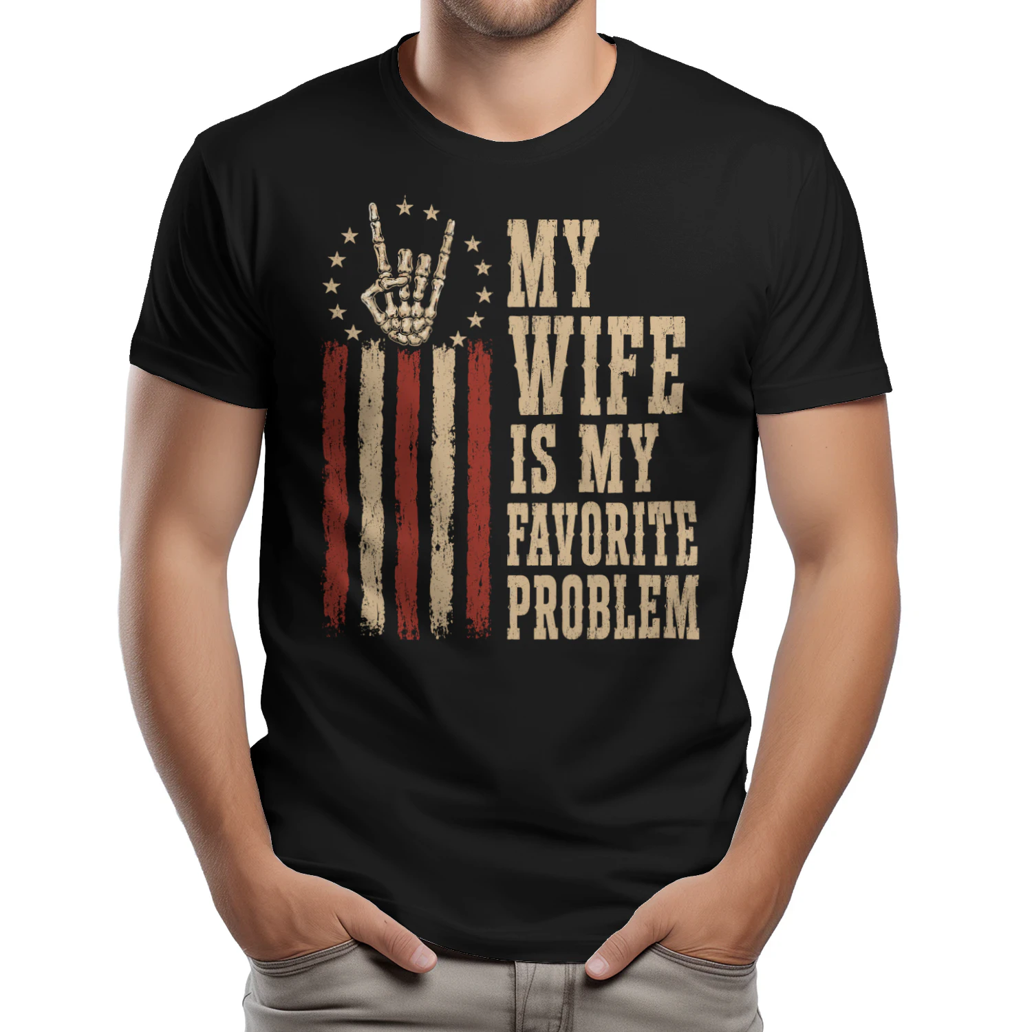 My Wife Is My Favorite Problem Funny Vintage T-Shirt
