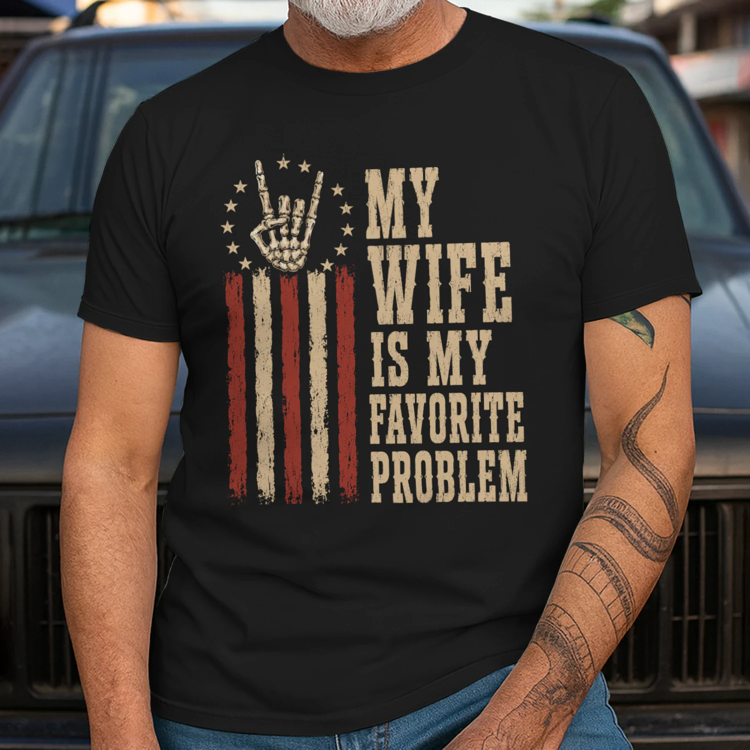 My Wife Is My Favorite Problem Funny Vintage T-Shirt
