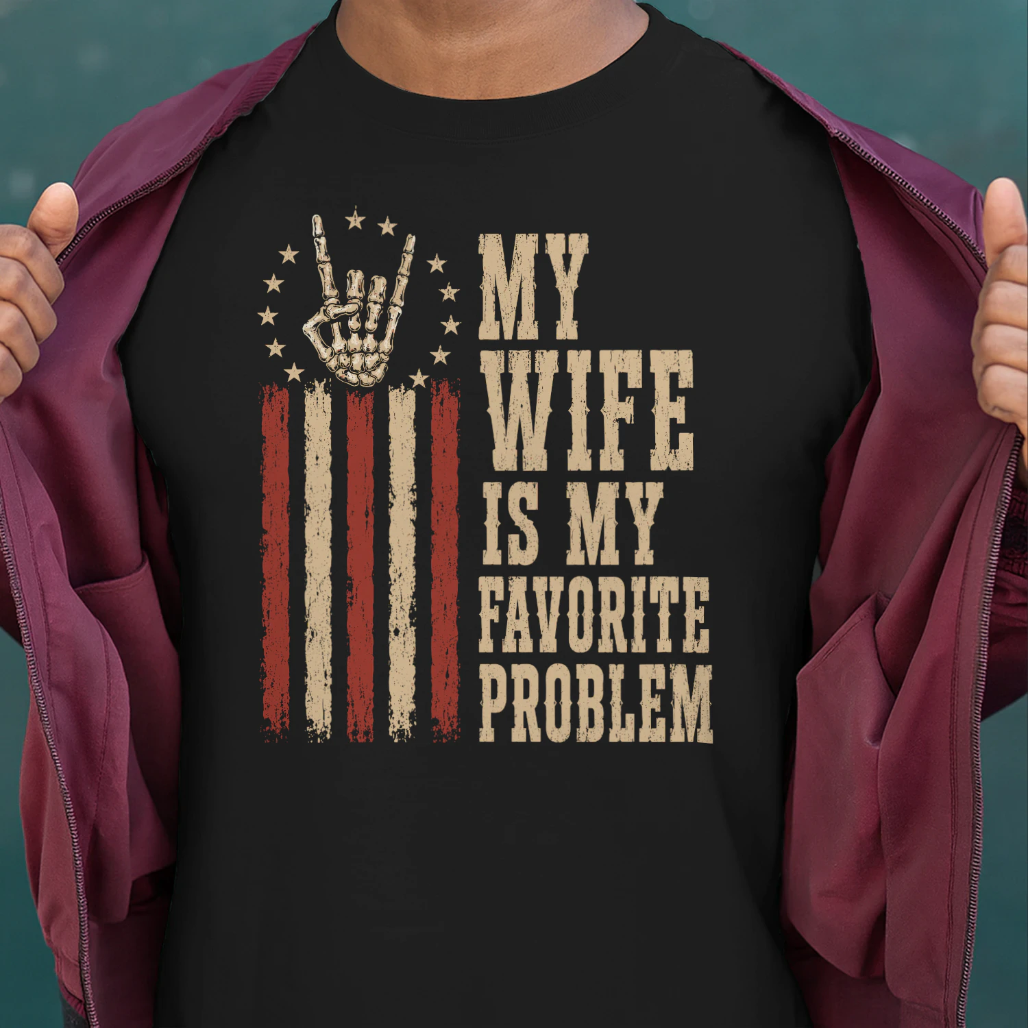 My Wife Is My Favorite Problem Funny Vintage T-Shirt