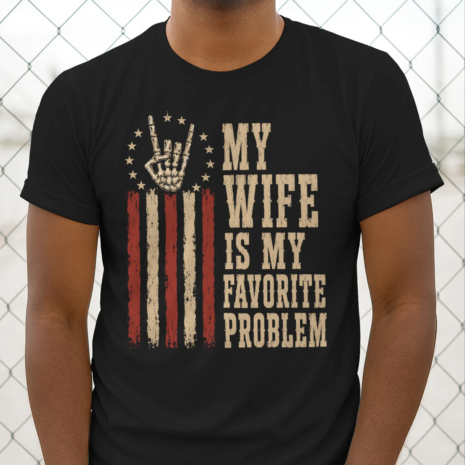 My Wife Is My Favorite Problem Funny Vintage T-Shirt