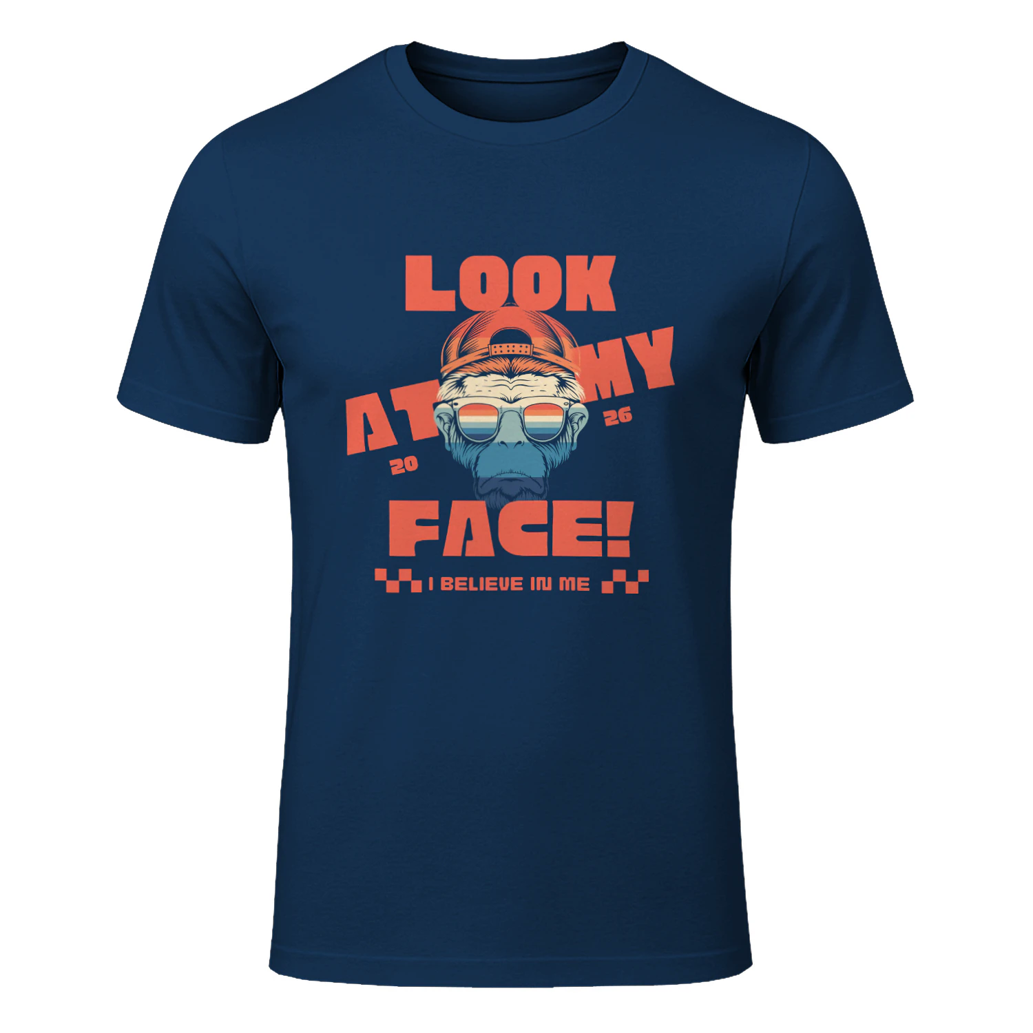  Retro Monkey Face T Shirt