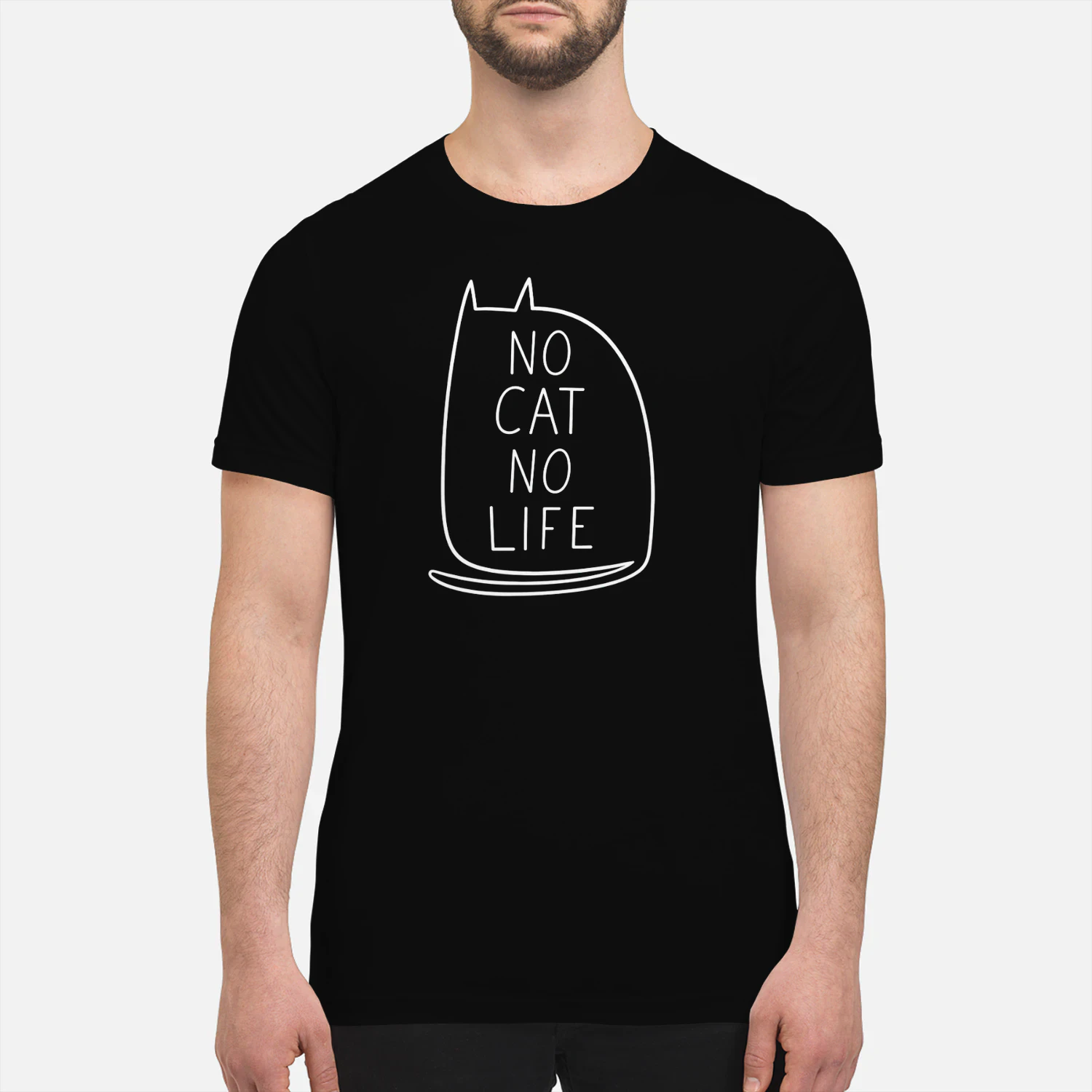 Black and White Modern Custom T-Shirt Print Shop Logo