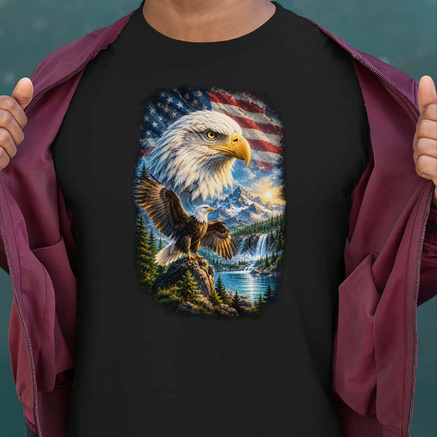 American Eagle patriot T-shirt