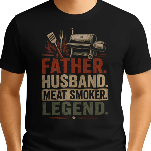 FATHER. HUSBAND. MEAT SMOKER. LEGEND