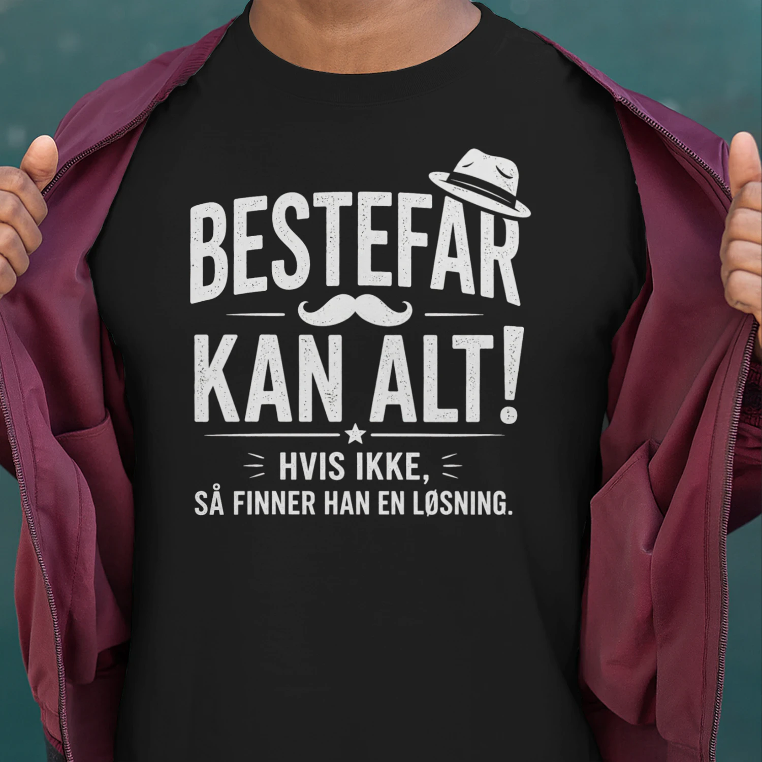 NO - BESTEFAR KAN ALT - HVIS IKKE - SÅ FINNER HAN - EN LØSNING - BLACK & WHITE